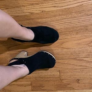 Genuine Suede Slingback Clog